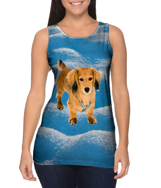 Dachshund Snow Play&nbsp;Womens Tank Top