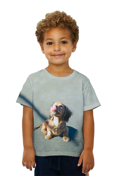 Kids Face Lick Dachshund&nbsp;Kids T-Shirt