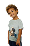 Kids Face Lick Dachshund