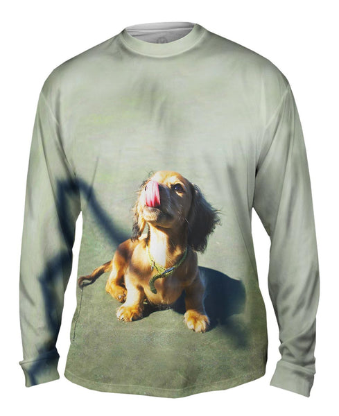 Face Lick Dachshund&nbsp;Mens Long Sleeve