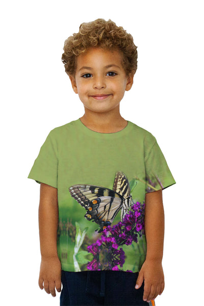 Kids Enchanting Purple Flower Butterfly&nbsp;Kids T-Shirt