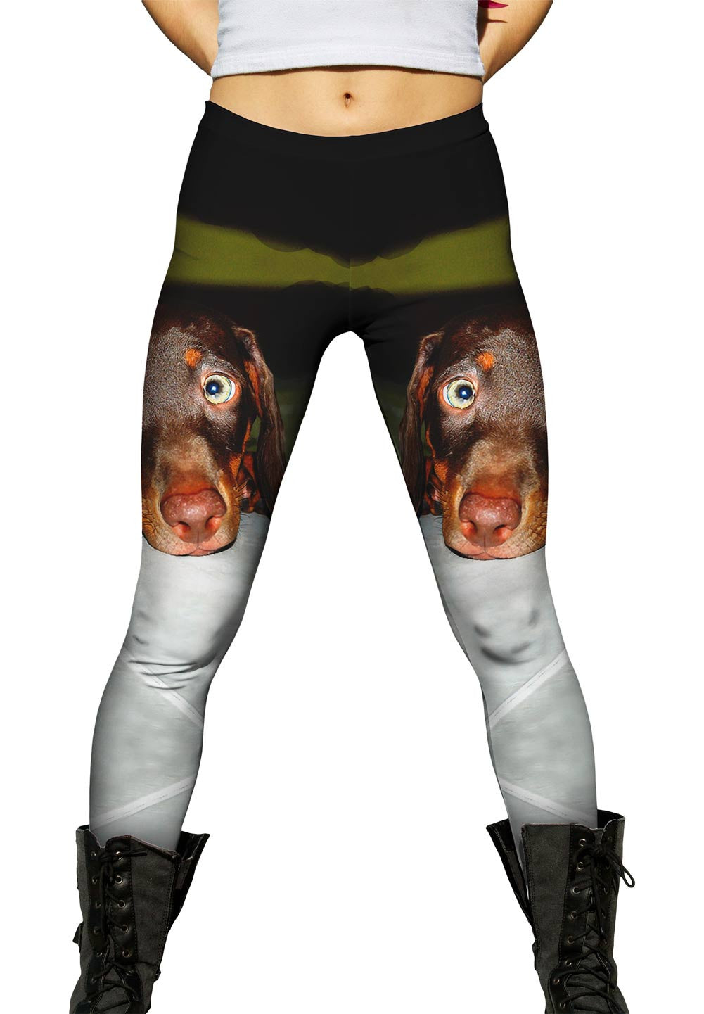 Hot Dog Dachshund Womens Leggings Yizzam