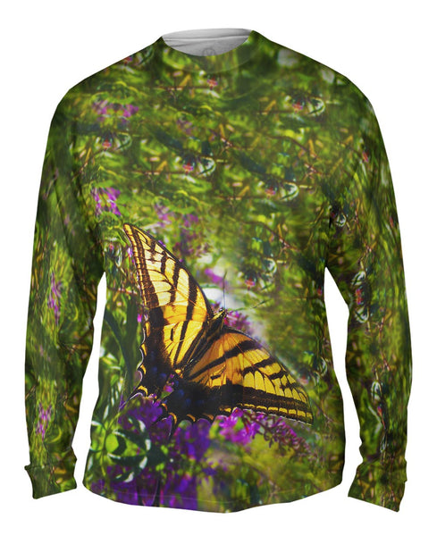 Yellow Striped Butterfly&nbsp;Mens Long Sleeve