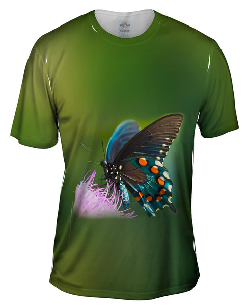 Green Spotted Butterfly Mens T-Shirt