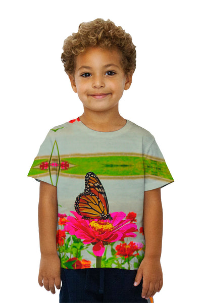 Kids Pink Flower Butterfly&nbsp;Kids T-Shirt