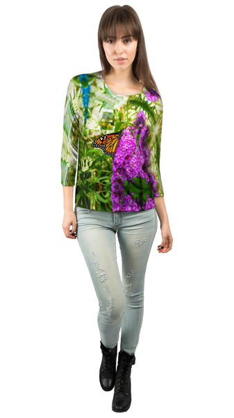 Fanciful Monarch Butterfly&nbsp;Womens 3/4 Sleeve