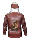 Dachshund Red Leather Couch