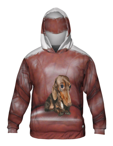 Dachshund Red Leather Couch&nbsp;Mens Hoodie Sweater