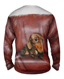 Dachshund Red Leather Couch