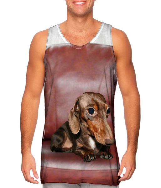 Dachshund Red Leather Couch&nbsp;Mens Tank Top