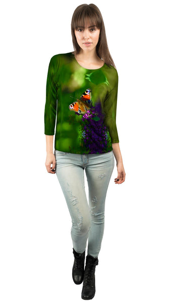 Tiny Summer Butterfly&nbsp;Womens 3/4 Sleeve