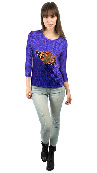 Swift Orange Butterfly&nbsp;Womens 3/4 Sleeve