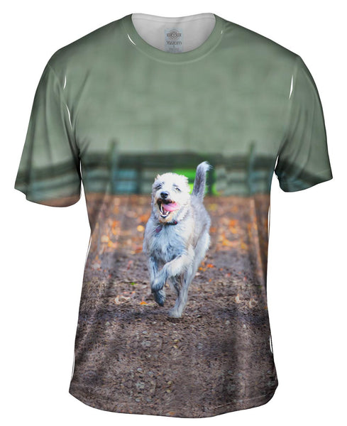 Excited Puppy Race Mens T-Shirt