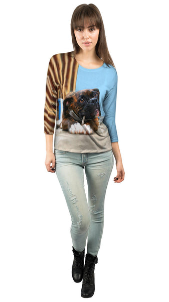 I Love Snacks Boxer&nbsp;Womens 3/4 Sleeve