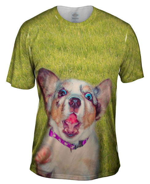 Zanny Dog Grass Mens T-Shirt
