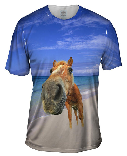 Horse Beach Snout Mens T-Shirt
