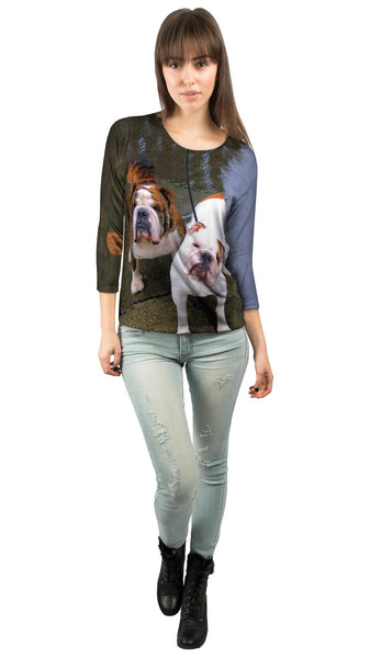 I Love Cat Food Bulldogs Womens 3/4 Sleeve