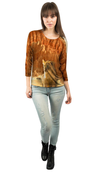 Lion Dessert Womens 3/4 Sleeve