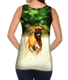 Excited Boxer Sprinting