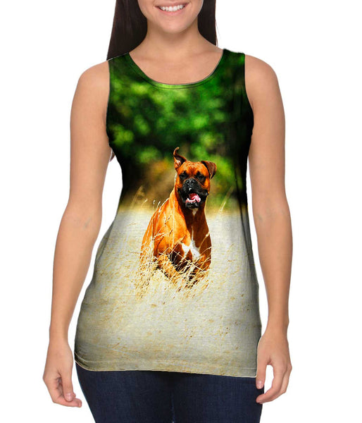 Excited Boxer Sprinting&nbsp;Womens Tank Top