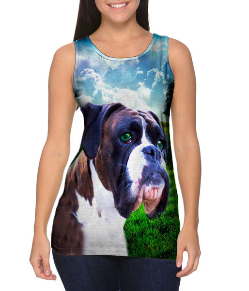 Boxer Enjoying Nature&nbsp;Womens Tank Top