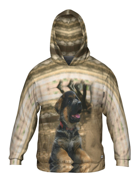 Water Reflection German Shepherd Mens Hoodie Sweater