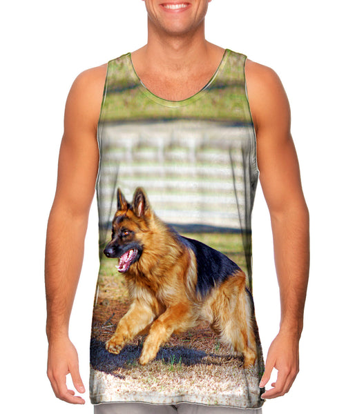 German Sheperd Jump&nbsp;Mens Tank Top