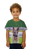 Kids Sitting Proud German Sheperd