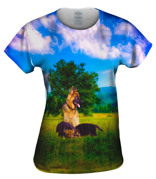 German Sheperd Family Womens Top
