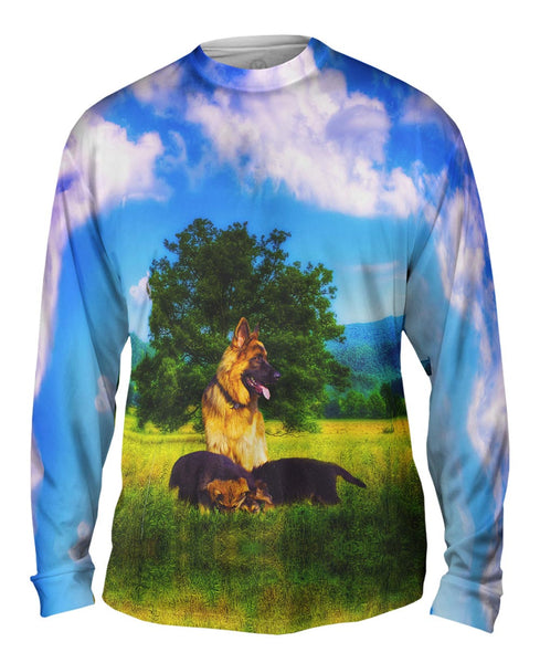 German Sheperd Family Mens Long Sleeve