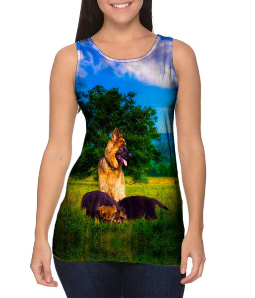 German Sheperd Family&nbsp;Womens Tank Top