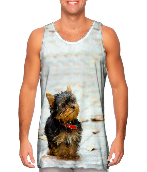 Curious Yorkie Puppy&nbsp;Mens Tank Top