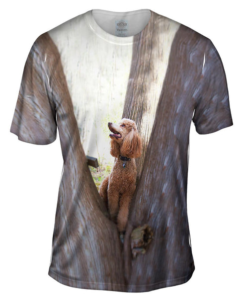 Poodle Up A Tree Mens T-Shirt