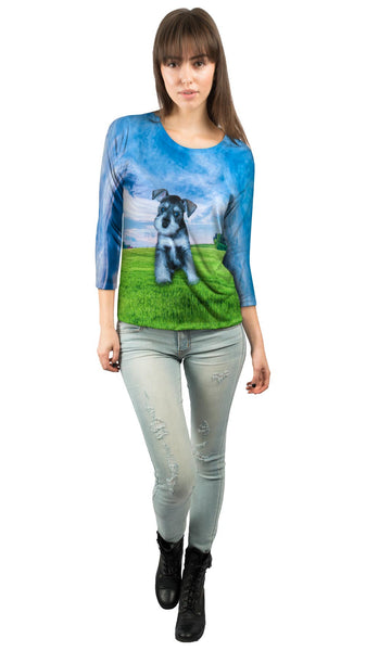 Wondering Schnauzer&nbsp;Womens 3/4 Sleeve