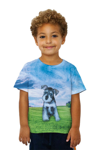 Kids Wondering Schnauzer
