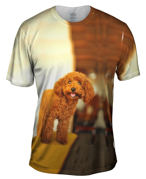 Delightfully Happy Poodle Mens T-Shirt