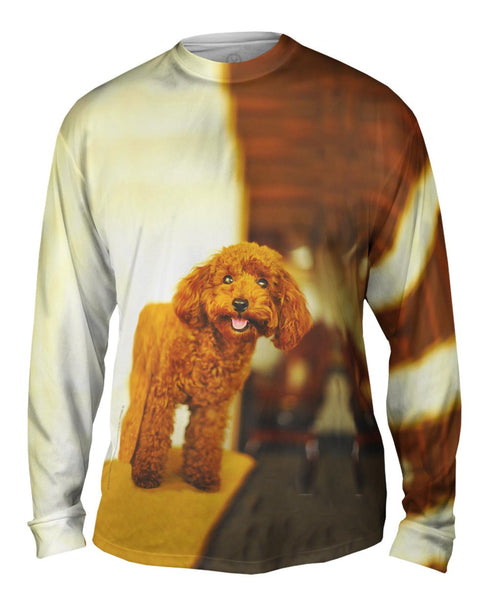 Delightfully Happy Poodle&nbsp;Mens Long Sleeve
