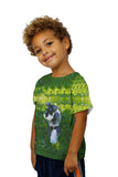 Kids Strolling Schnauzer