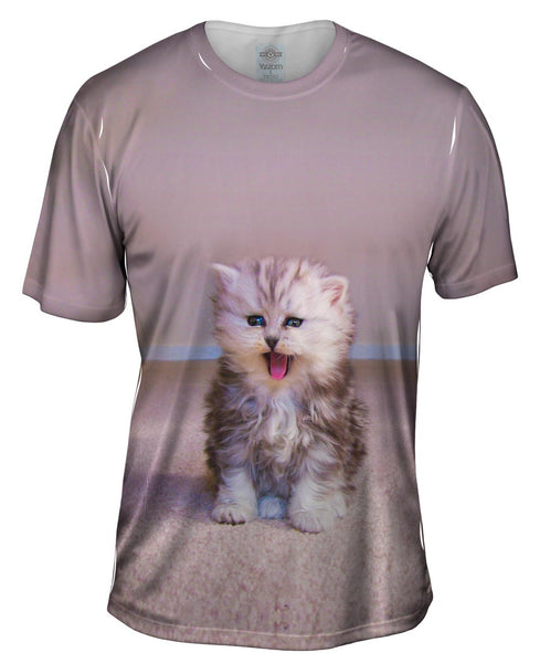 Tongue Kitten Mens T-Shirt