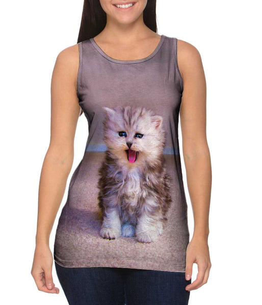 Tongue Kitten&nbsp;Womens Tank Top