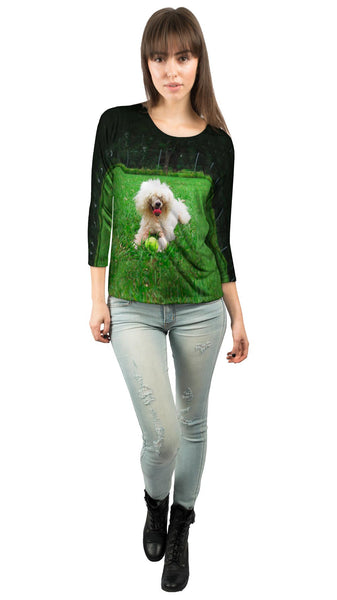 Shaggy Haired Poodle&nbsp;Womens 3/4 Sleeve