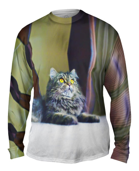 Relaxing Kitty Cat&nbsp;Mens Long Sleeve