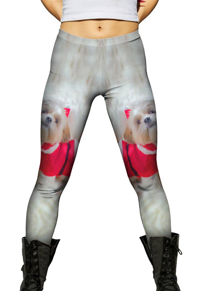 Christmas Shihtzu Womens Leggings