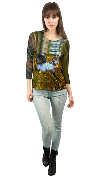 Poodles In Fall&nbsp;Womens 3/4 Sleeve