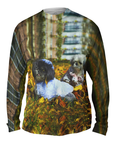 Poodles In Fall&nbsp;Mens Long Sleeve
