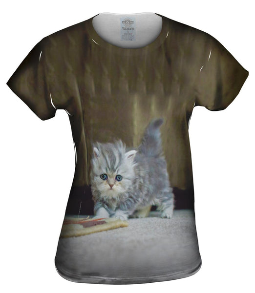 Small And Fuzzy Kitten Womens Top