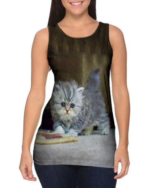 Small And Fuzzy Kitten&nbsp;Womens Tank Top