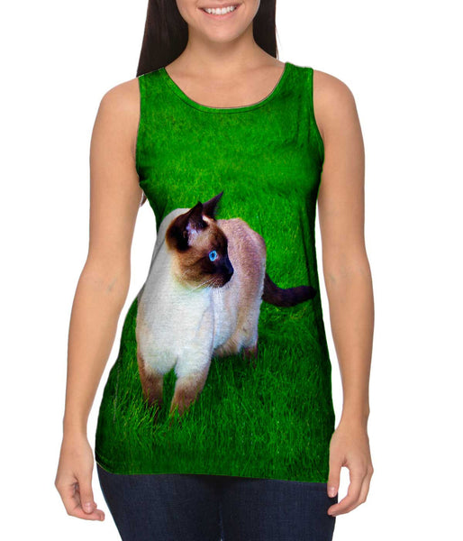 Walkabout Siamese Cat Womens Tank Top