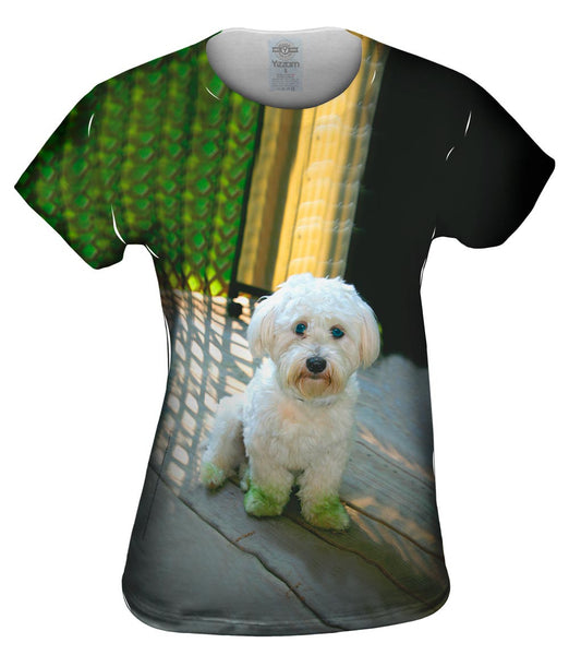 Green Feet Poodle Womens Top