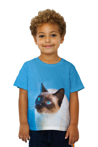 Kids Gorgeous Eyes Siamese Cat Kids T-Shirt
